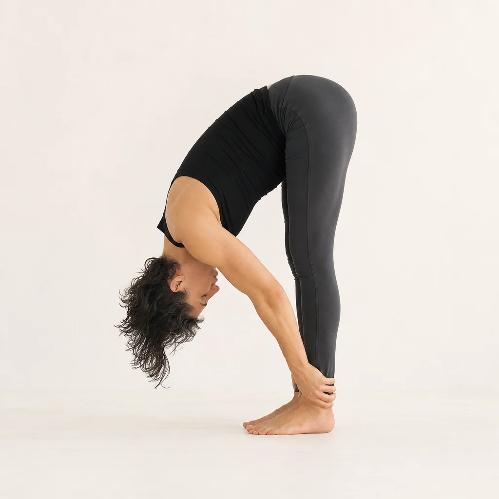 Submission pose: Bent Over — forward-bend silhouette diagram
